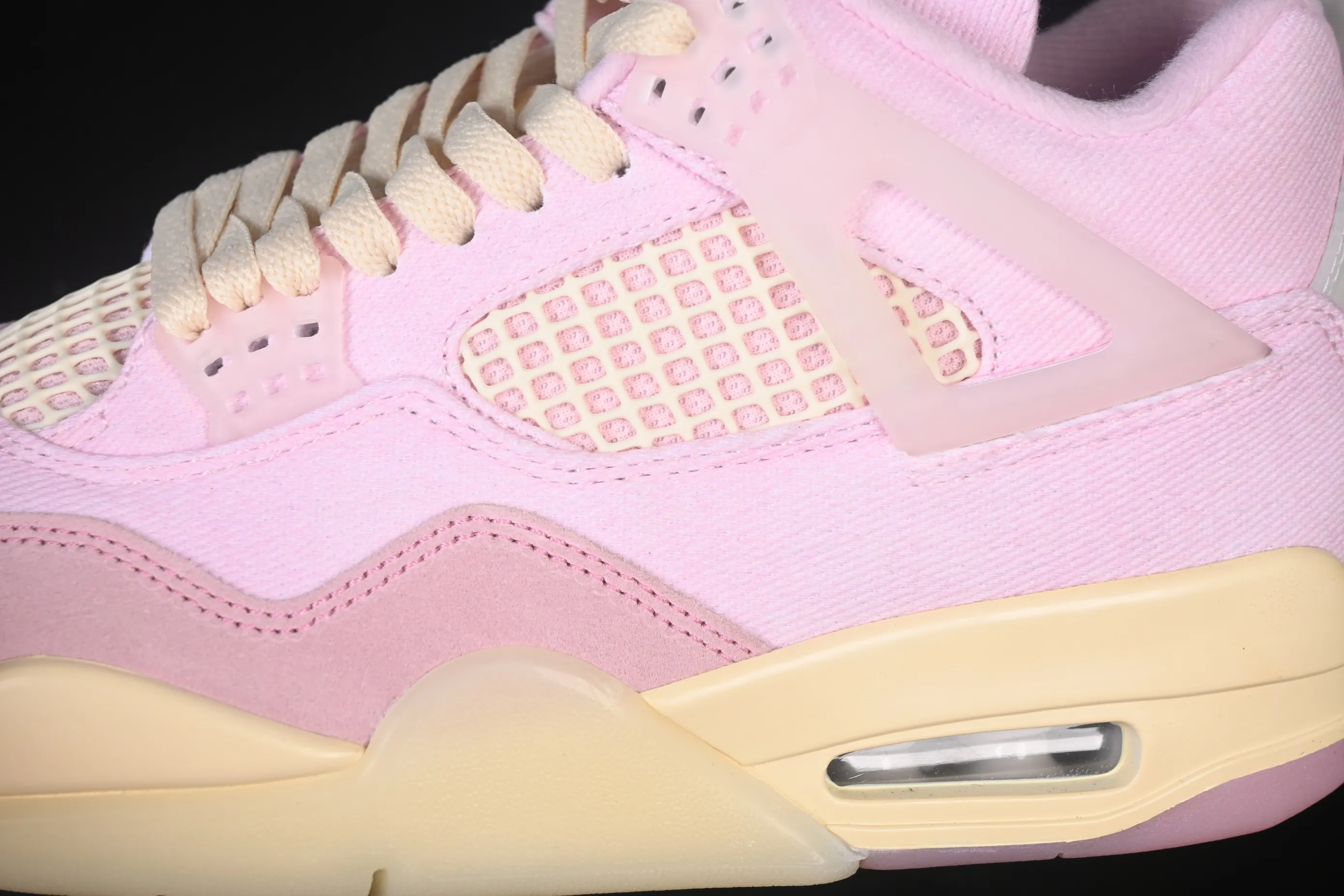 All categories Air Jordan Jordan series basketball shoes Air Jordan 4 TK version Air Jordan 4 Retro "Iced Carmine" AJ4 Jordan 4 denim ice plum powder replica basketball shoes IB6716-600